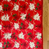 Tovaglia natalizia rossa con stelle di Natale