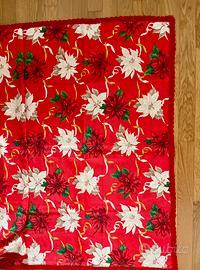 Tovaglia natalizia rossa con stelle di Natale