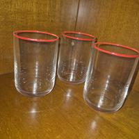 SET BICCHIERI BORDATURA ROSSA