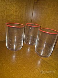 SET BICCHIERI BORDATURA ROSSA