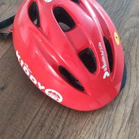 Casco bicicletta rosso bambino