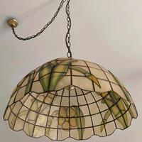 Lampadario vintage in madreperla stile Tiffany
