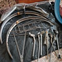 Lotto accessori bicicletta cavalletto manubrio ecc