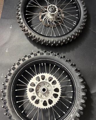 Coppia ruote complete honda crf 250/450
