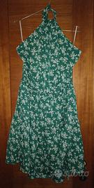 Vestito donna verde floreale taglia L (EU 40/42)🌸