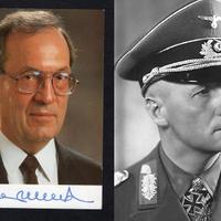 FOTO + FIRMA ORIGINALE MANFRED ROMMEL GERMANIA
