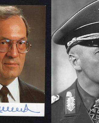 FOTO + FIRMA ORIGINALE MANFRED ROMMEL GERMANIA