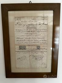 quadro documento notarile 1830
