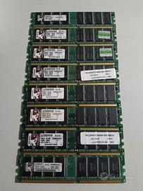 4GB RAM DDR1 Kingston (8x512MB) - Per PC vintage 