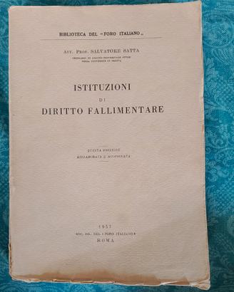 Raro Istituzioni Diritto Fallimentare - Satta 1957