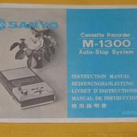 Sanyo M-1300 Manuale istruzioni, Anni 70