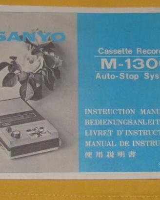 Sanyo M-1300 Manuale istruzioni, Anni 70