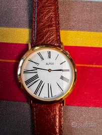 Orologio Alfex Svizzero Uomo Oro Bianco vintage