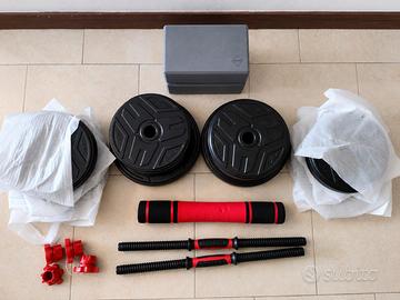 Set bilanciere + manubri componibili 40kg