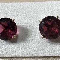 ORECCHINI ORO GIALLO 18kt. TORMALINE / RUBELLITE