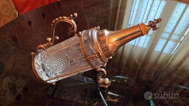 Caraffa Basculante Cristallo Molato e Bronzo