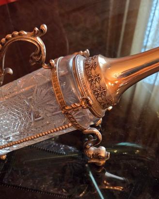 Caraffa Basculante Cristallo Molato e Bronzo