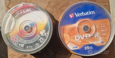 DVD +R e -R TDK - Verbatim - 50 Pezzi Nuovi