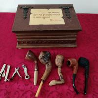 Cofanetto porta pipe con accessori da collezione 
