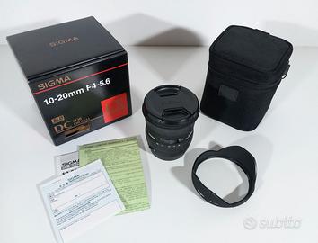 Sigma 10 20 attacco Canon apsc