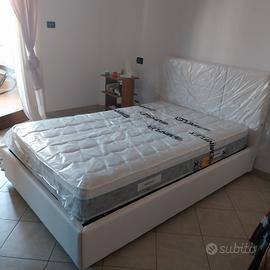 letto contenitore bianco comprensivo di materasso
