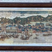 Stampa CIVITAS VENECIARU da incisione del XV sec.