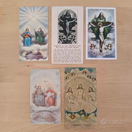 Lotto 17 immaginette sacre Santissima Trinità