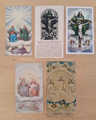 Lotto 17 immaginette sacre Santissima Trinità