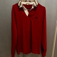 polo rossa maniche lunghe BURBERRY