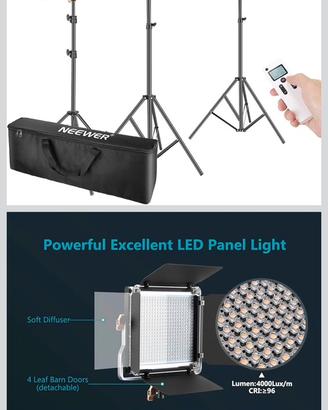 Neewer 3 Pacco Kit di illuminazione Avanzata