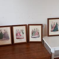 Stampe francesi acquarellate