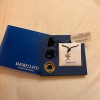 Ciondolo morellato vintage  acciaio e oro 18 k