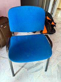 Sedia da ufficio/conferenza blu in alluminio – rit