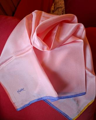 Foulard Yves Saint Laurent Nuovo 100% seta