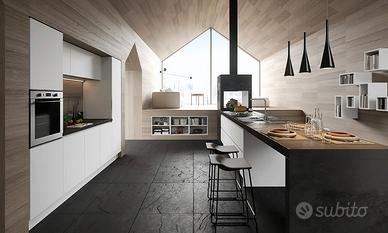 Produttore Italiano | Cucina lineare📐3m con gola