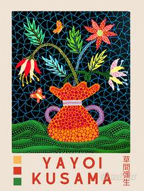 poster Yayoi Kusama Wallart formato A3 japan stile
