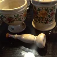 Coppia ceramiche Gubbio vintage anni 70