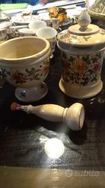 Coppia ceramiche Gubbio vintage anni 70