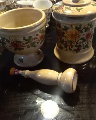 Coppia ceramiche Gubbio vintage anni 70