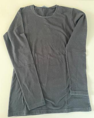 Jadea T-shirt donna manica lunga girocollo nera M