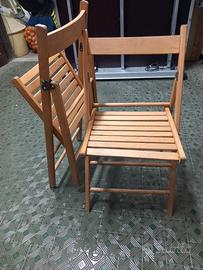 sedie richiudibili in legno