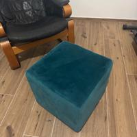Pouf verde petrolio