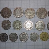 Lotto di 29 monete Svizzere