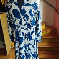 Vestito bianco e blu - VOGUE taglia 46
