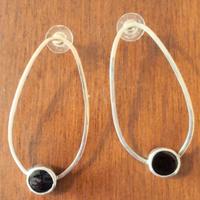 orecchini argento e pietra dura e tormalina rossa