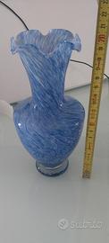 Vasetto in vetro blu