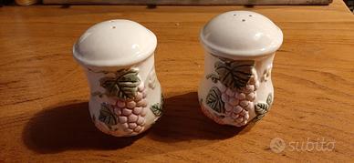 set sale e pepe vintage country in ceramica 