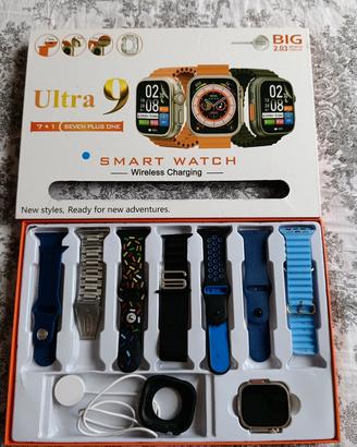 Smartwatch Ultra 9 con 7 cinturini