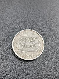 moneta 5 Franchi - manca numero data 