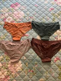 4 mutandine di pizzo taglia M